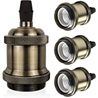 DiCUNO E27 Vintage Portalámpara- Sólido cerámica enchufe- Edison retro colgante- Industrial y decorativo para…
